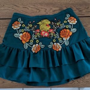 Embellished JCrew wool skirt